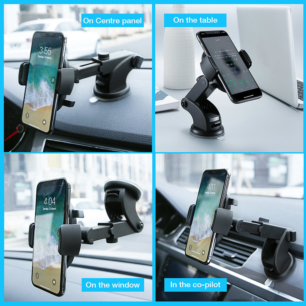 Universelle Handyhalterung fürs Auto – Teleskoparm mit Saugnapf (360° verstellbar)